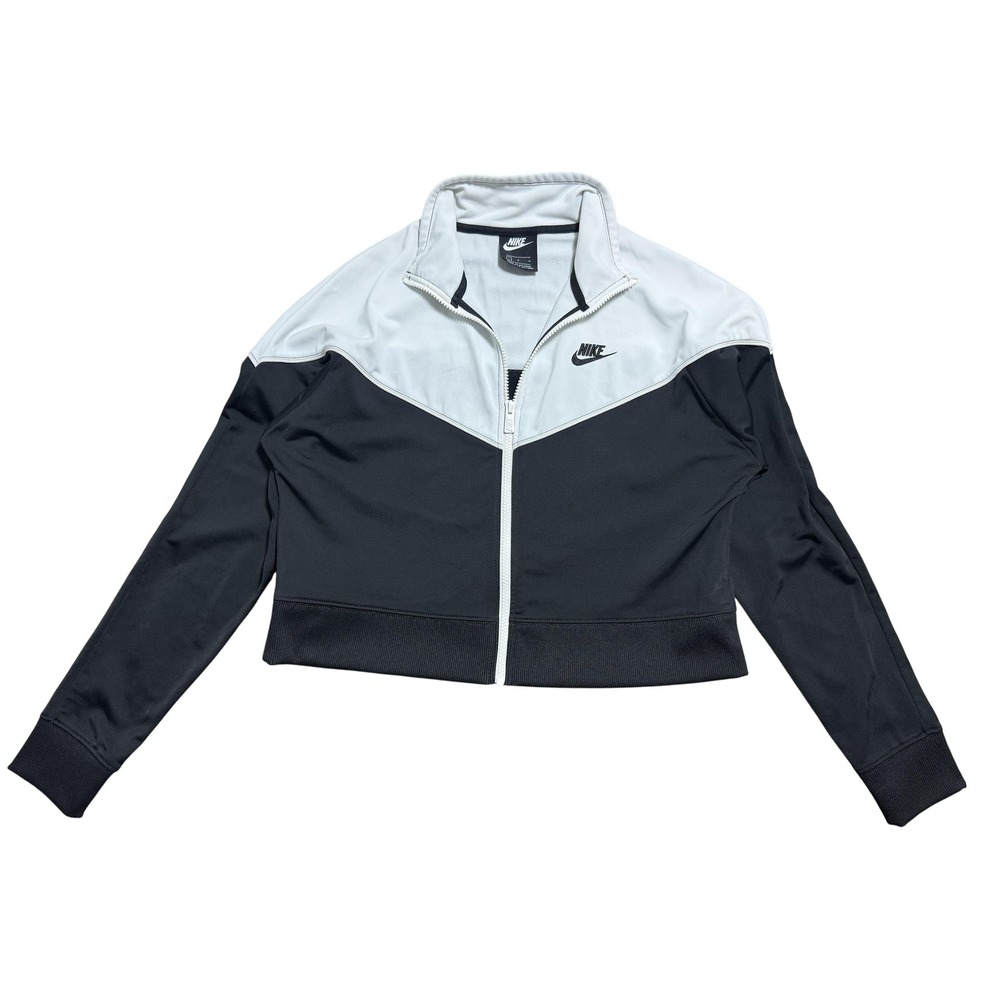 Nike Sportswear Heritage Jacket‎ Womens Large Black Track Full Zip AJ9096-010
